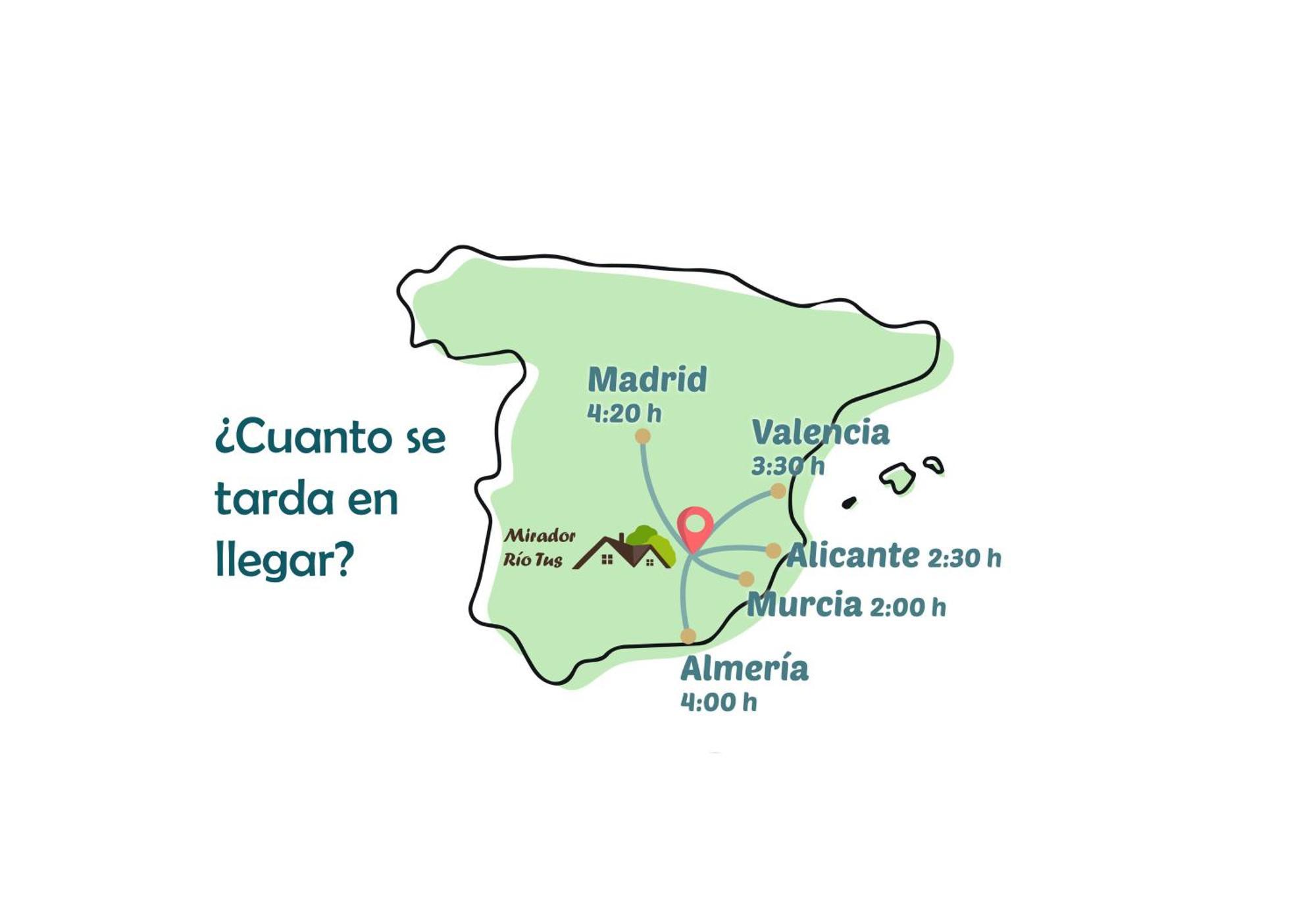 Casa Rural Mirador Del Rio Tus, En Йесте Экстерьер фото